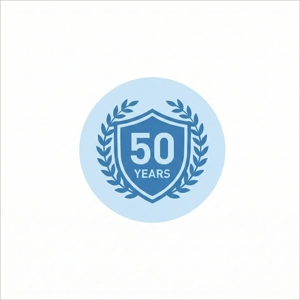 ５０年の実績ロゴ
